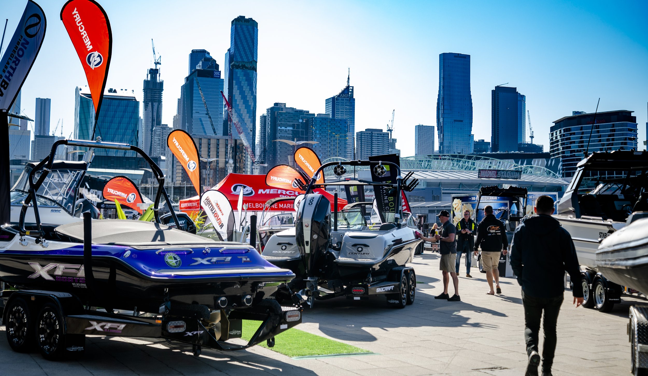 Visitors at Docklands Boat Show