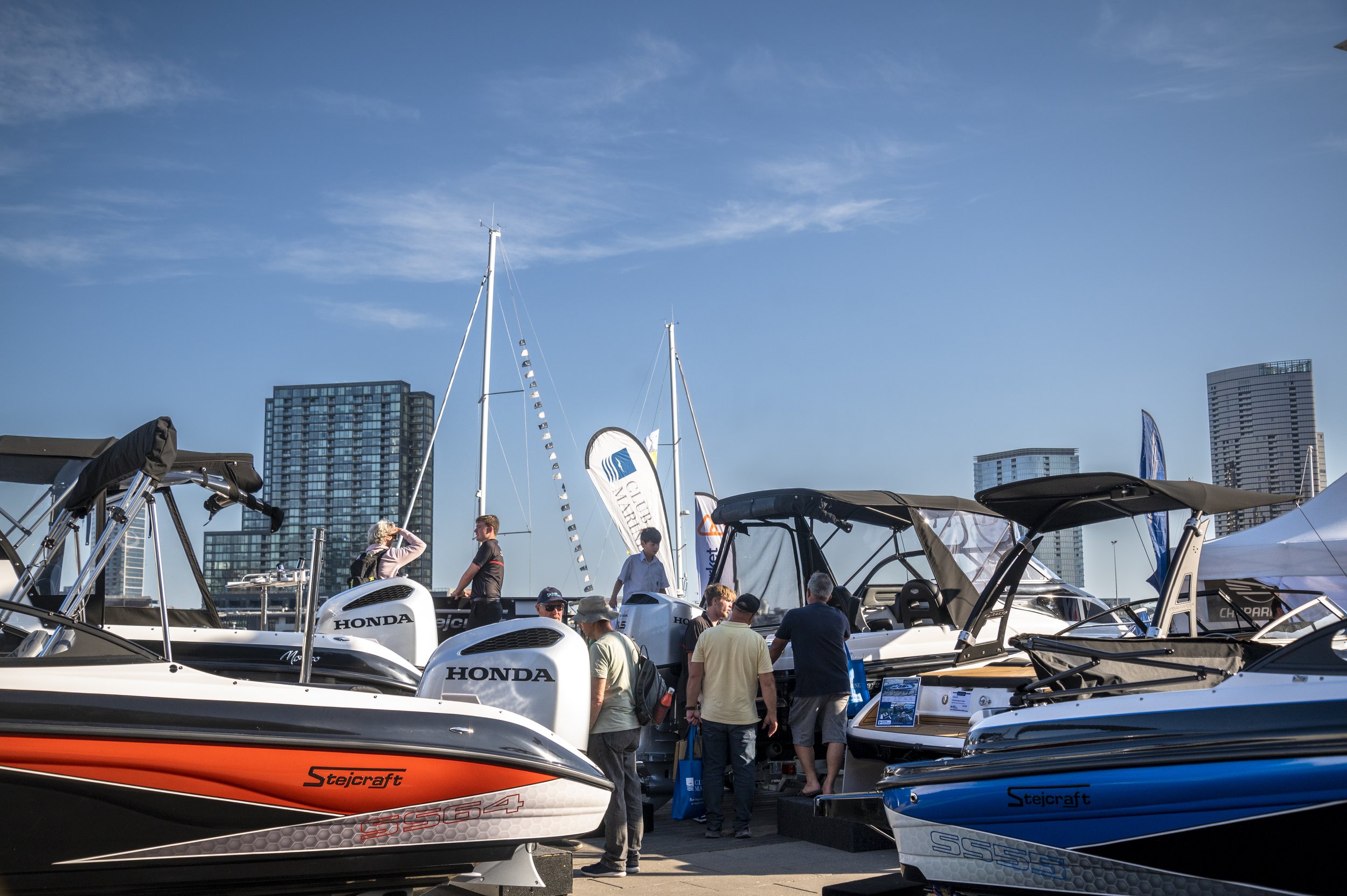 Luxury yacht display at Melbourne Boat Show