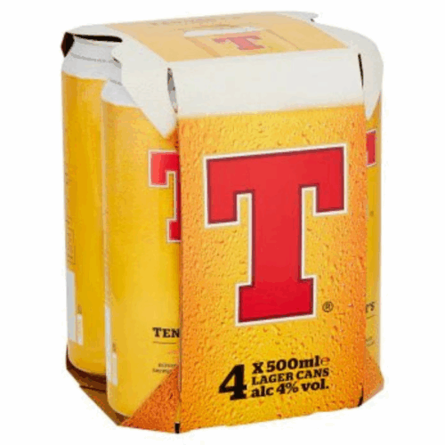 4-pack of 500ml Tennent’s Lager cans – Scottish lager available for pre-order pickup from Invergordon Bar in Docklands Melbourne