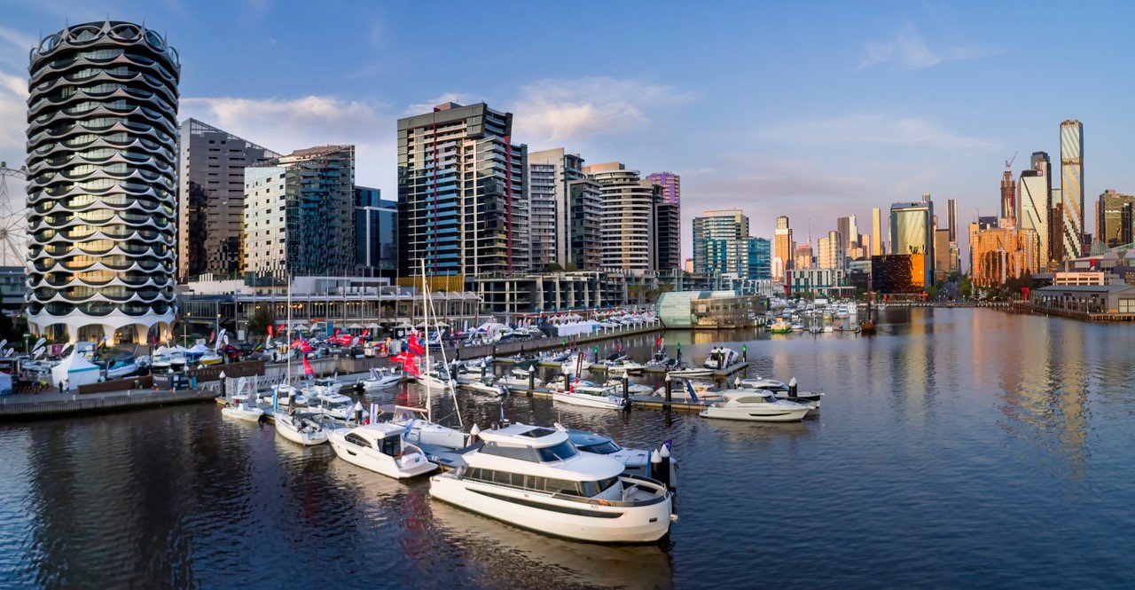 Aerial view of Melbourne Boat Show