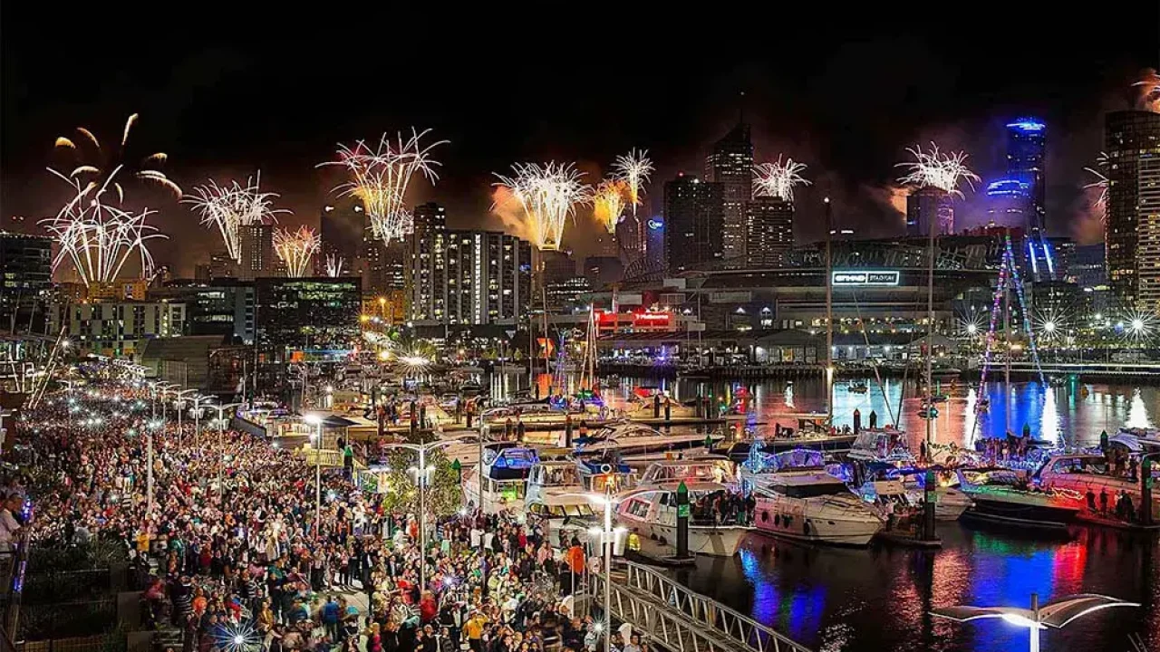 New Year's Eve Fireworks at Docklands